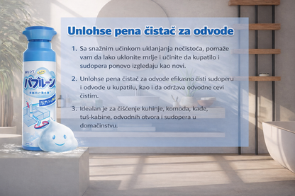 Snažna pena za odčepljivanje odvoda – uklanja kosu i masnoću iz sudopera i kada