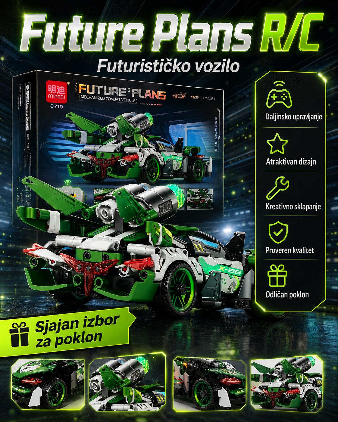 Dubai Building + RC Speed Car 2u1 – veliki kreativni paket
