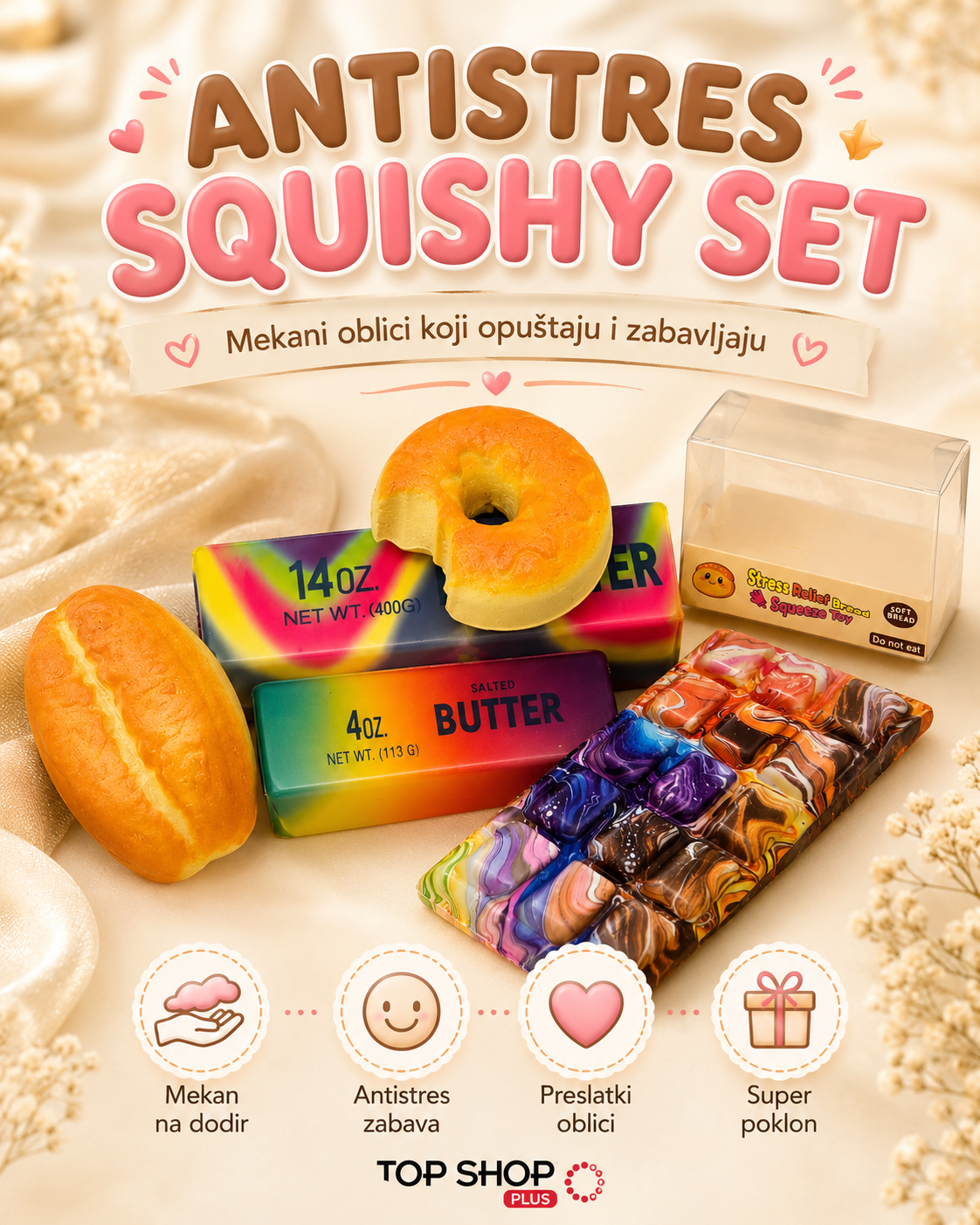 Antistres Squishy Set – veliki paket mekanih igračaka