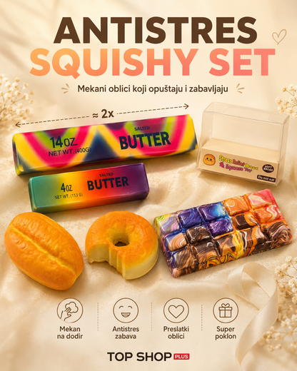 Antistres Squishy Set – veliki paket mekanih igračaka