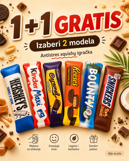 Antistres Squishy čokoladice – 1+1 GRATIS | Izaberi 2 modela