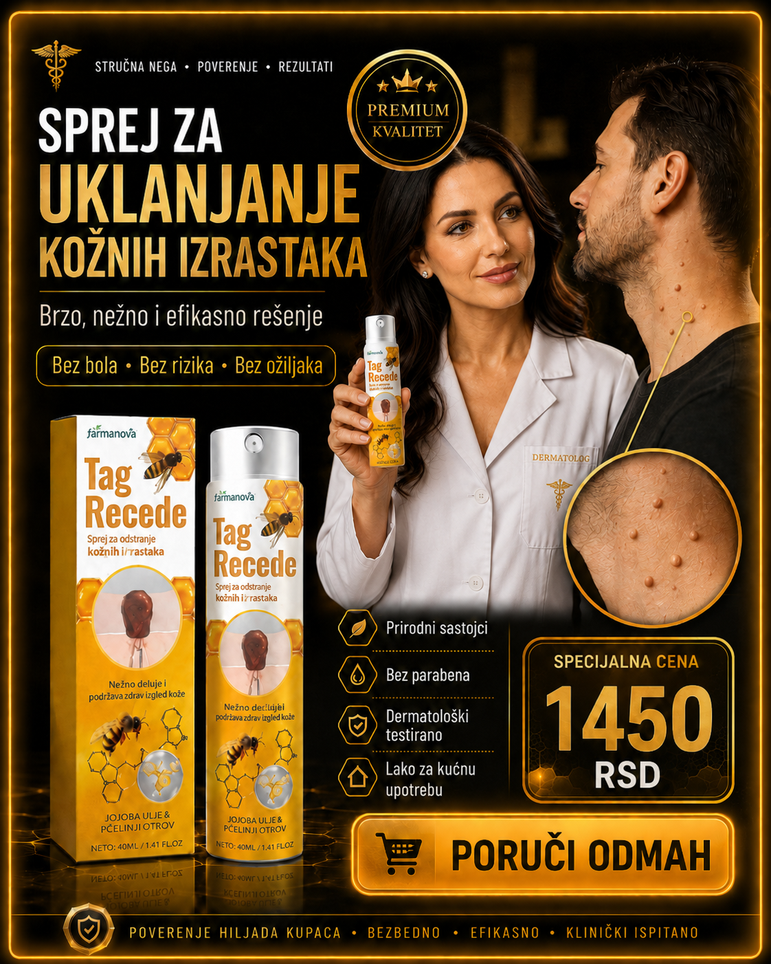 Tag Recede – sprej za uklanjanje bradavica 30 ml
