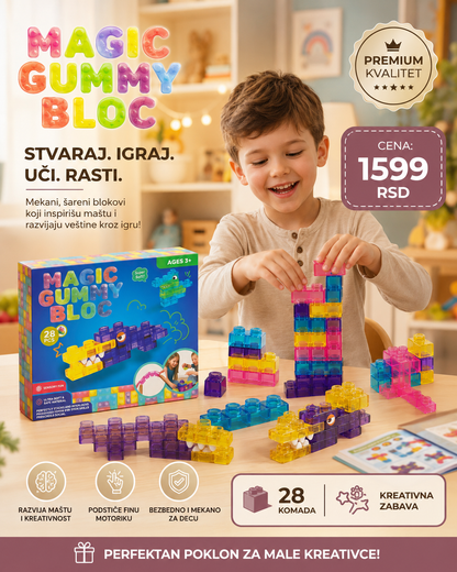 Magic Gummy Bloc – mekane gumene kockice 28 komada