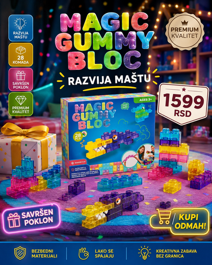 Magic Gummy Bloc – mekane gumene kockice 28 komada