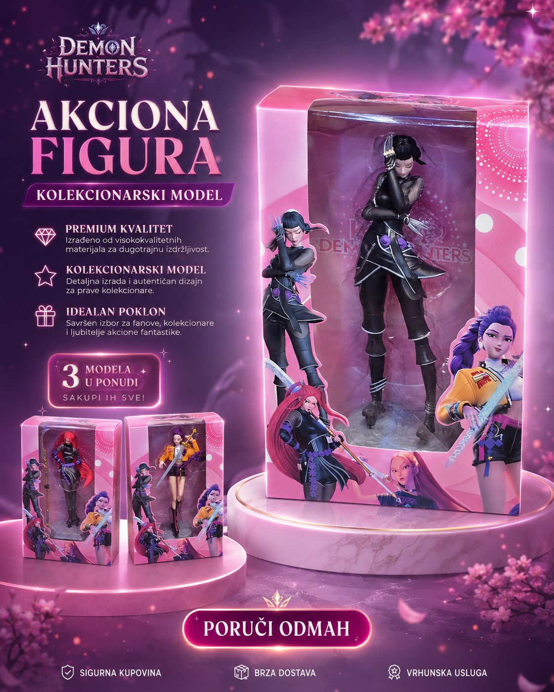 Demon Hunters akciona figura – kolekcionarski model | 3 varijante