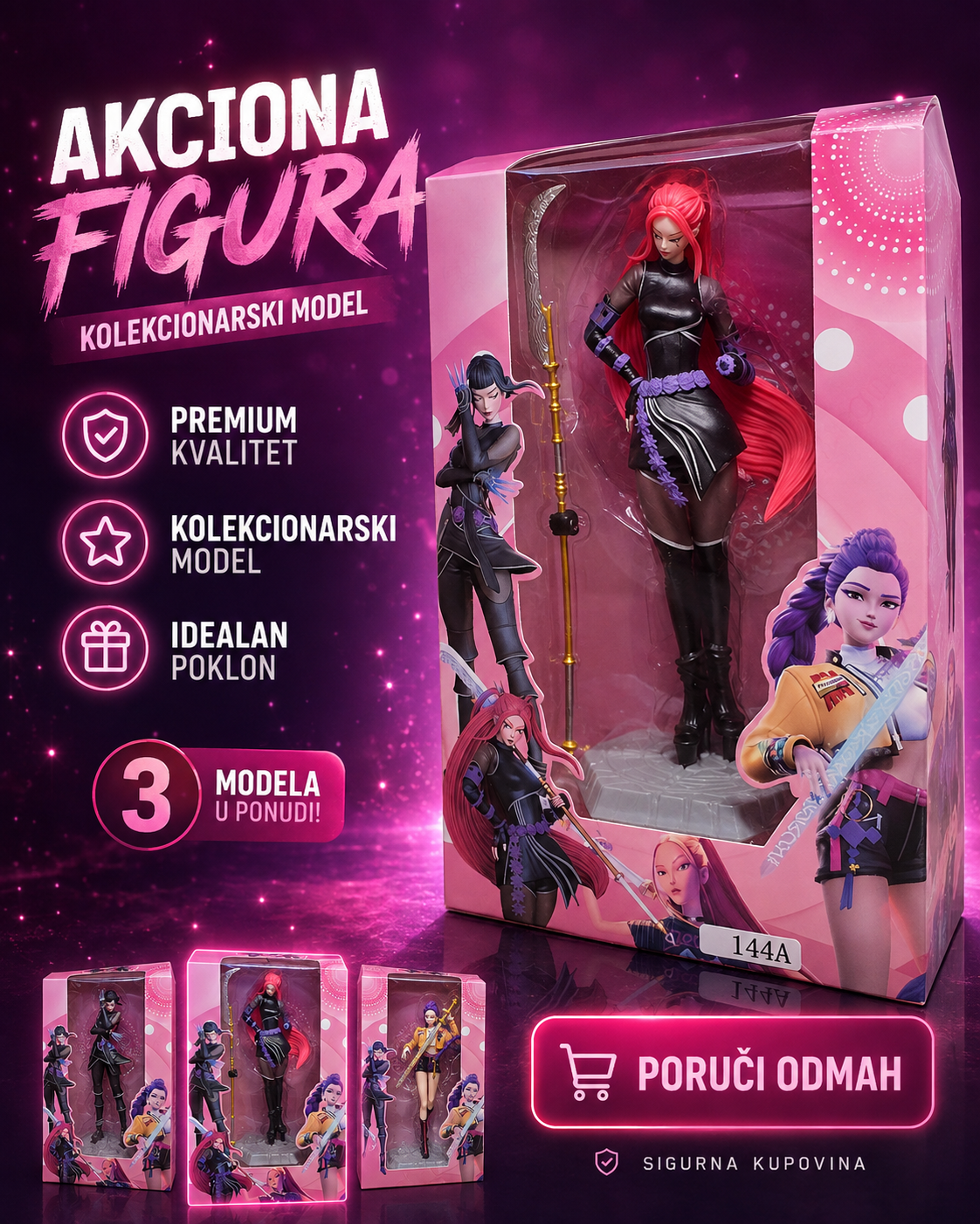 Demon Hunters akciona figura – kolekcionarski model | 3 varijante