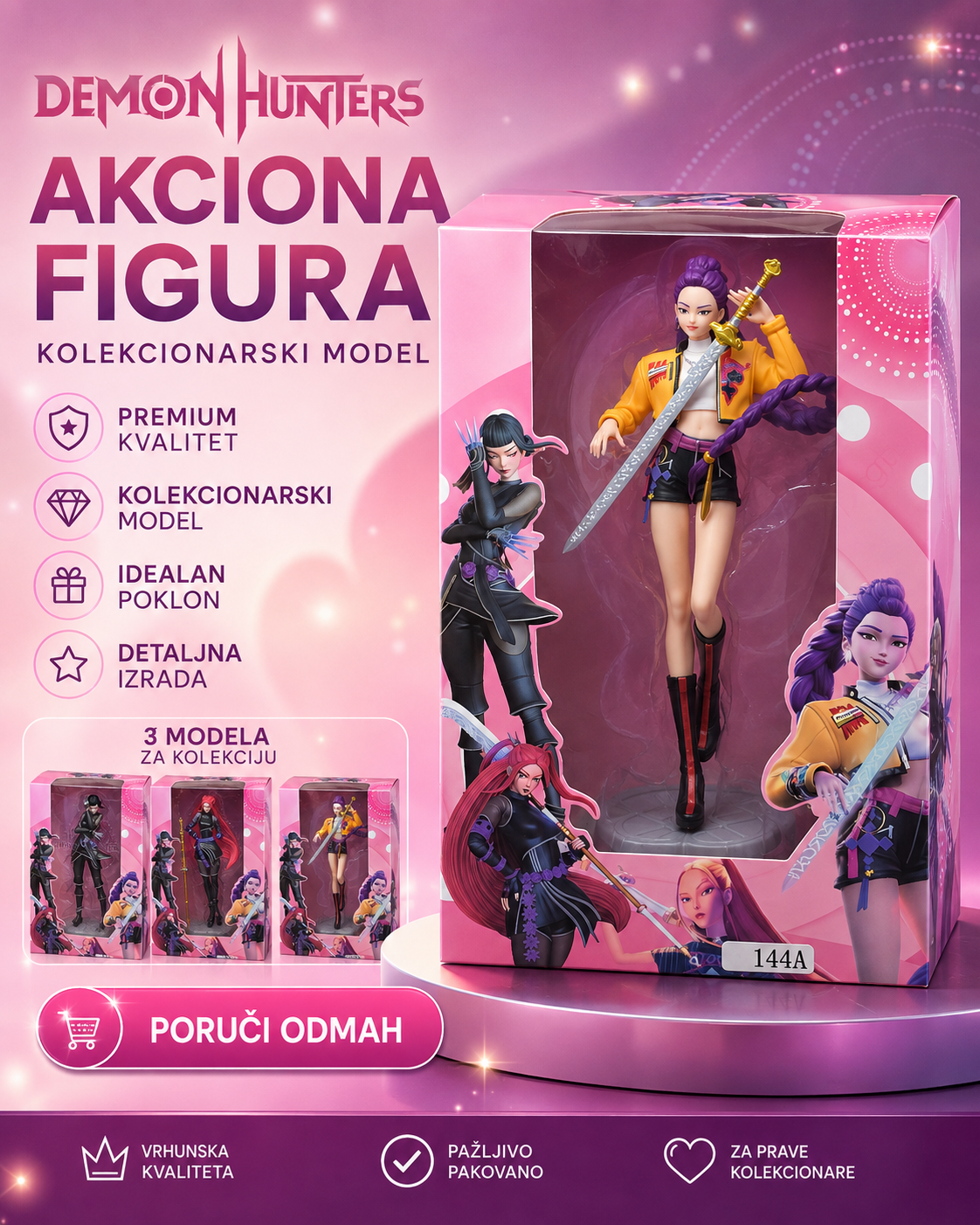 Demon Hunters akciona figura – kolekcionarski model | 3 varijante