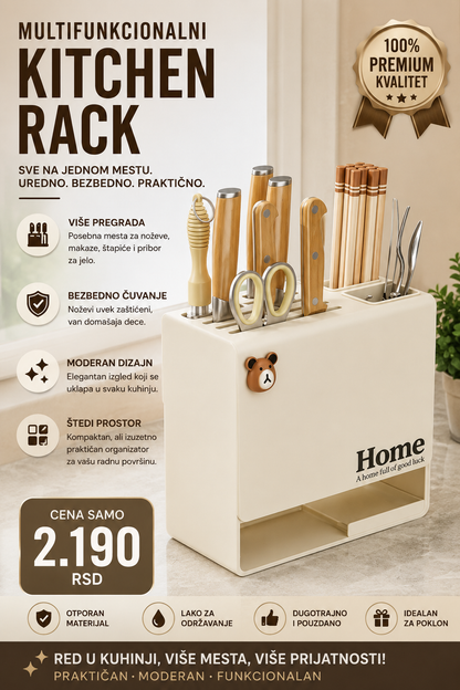 Premium Kitchen Organizer – multifunkcionalni držač za noževe i pribor