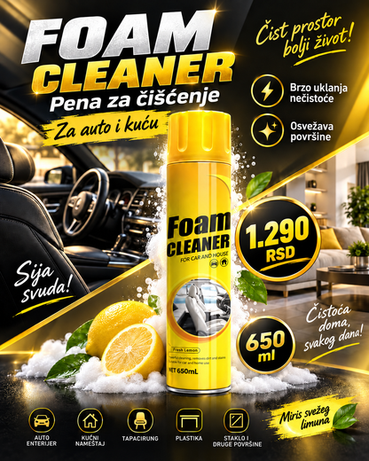 Višenamenska pena 650 ml za čišćenje auta, nameštaja i doma -- PROFESIONALNI PREMIUM -- Foam Cleaner