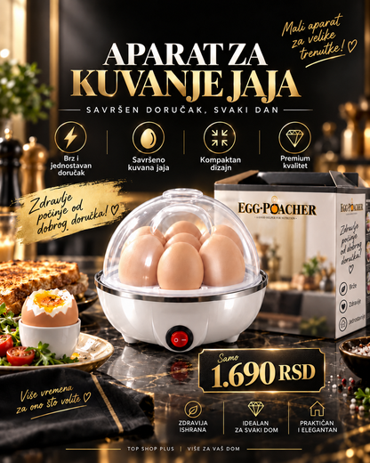 Električni aparat za brzo kuvanje i pripremu jaja -- PREMIUM DELUXE -- Egg Poacher Deluxe