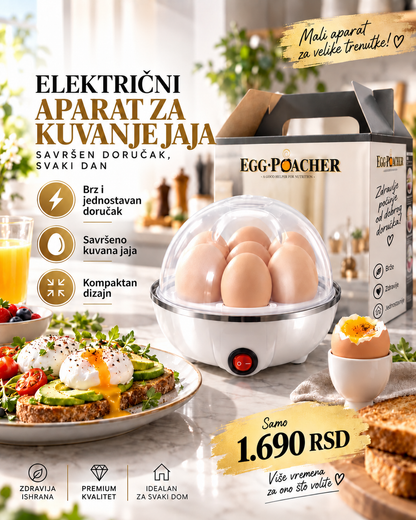 Električni aparat za brzo kuvanje i pripremu jaja -- PREMIUM DELUXE -- Egg Poacher Deluxe