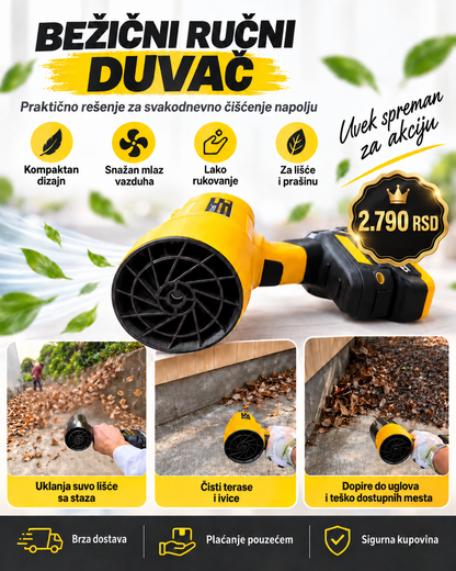 AKU duvaljka za brzo uklanjanje lišća, prašine i sitne prljavštine -- PREMIUM DELUXE