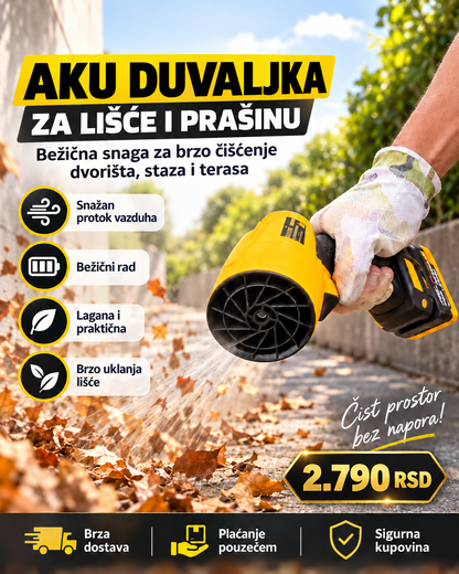AKU duvaljka za brzo uklanjanje lišća, prašine i sitne prljavštine -- PREMIUM DELUXE