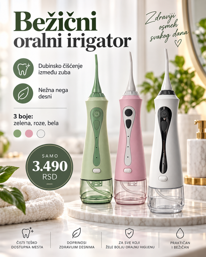 Bežični Oralni Tuš za Zube – Cordless Water Flosser za Svakodnevnu Oralnu Higijenu