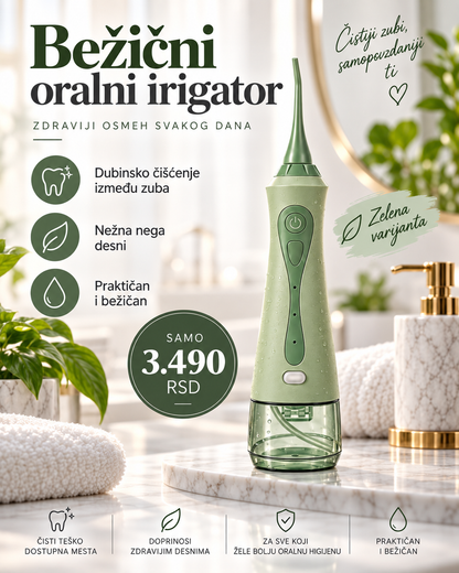Bežični Oralni Tuš za Zube – Cordless Water Flosser za Svakodnevnu Oralnu Higijenu