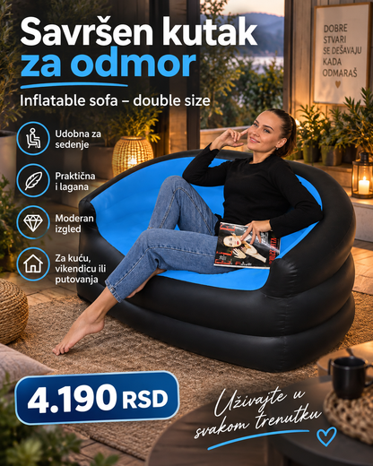 Vazdušna Sofa na Naduvavanje Double Size – Udobna Sofa za Dve Osobe