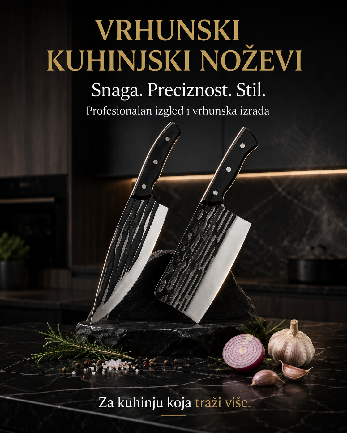 Chef PRO – Kuhinjski nož, satara ili Duo set | Izaberi varijantu