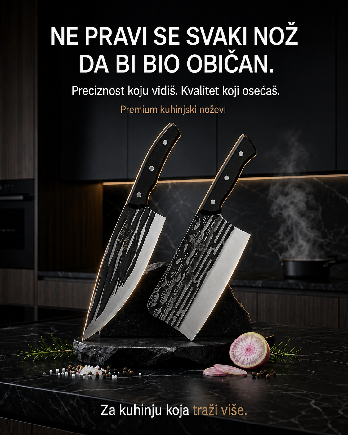Chef PRO – Kuhinjski nož, satara ili Duo set | Izaberi varijantu