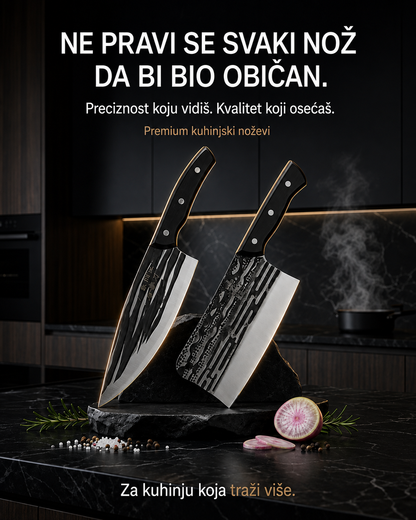 Chef PRO – Kuhinjski nož, satara ili Duo set | Izaberi varijantu