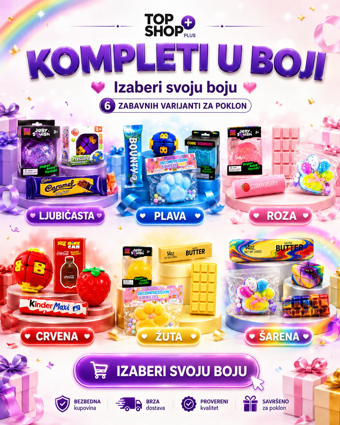 Kompleti u boji – zabavni poklon set | Izaberi svoju boju
