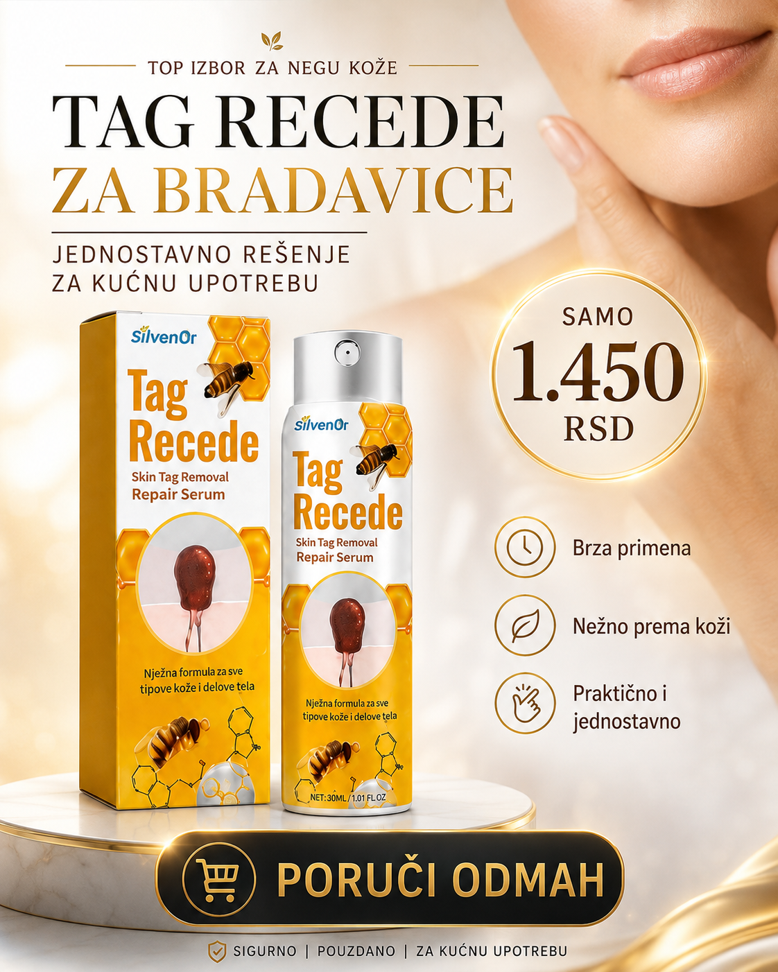 Tag Recede – sprej za uklanjanje bradavica 30 ml