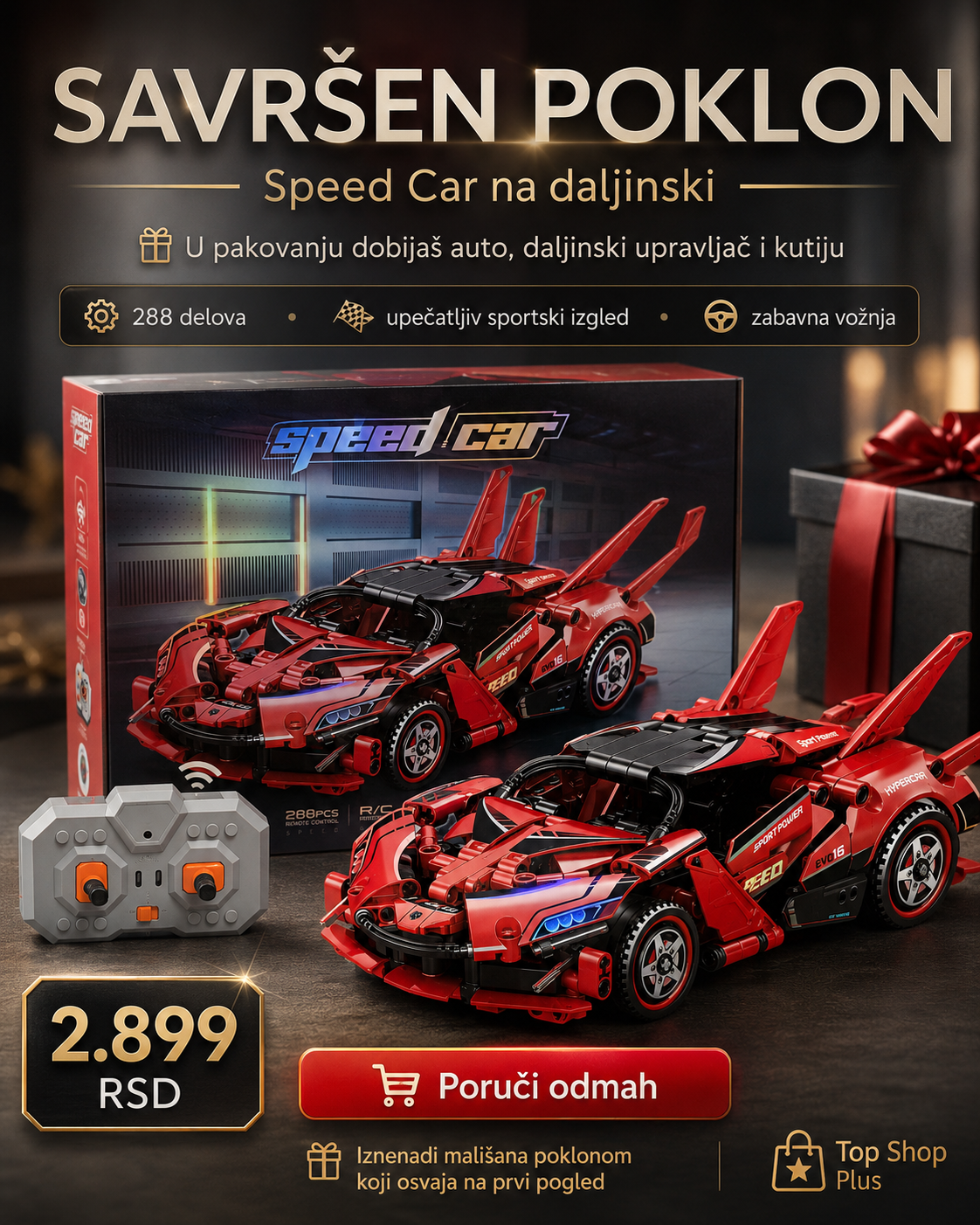 RC Speed Car 2u1 – sastavi autić od kockica i vozi ga | 2.4 GHz