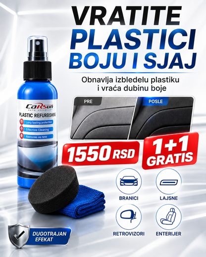 CARsun sredstvo za obnovu i sjaj auto plastike – 1+1 GRATIS | Za enterijer i eksterijer