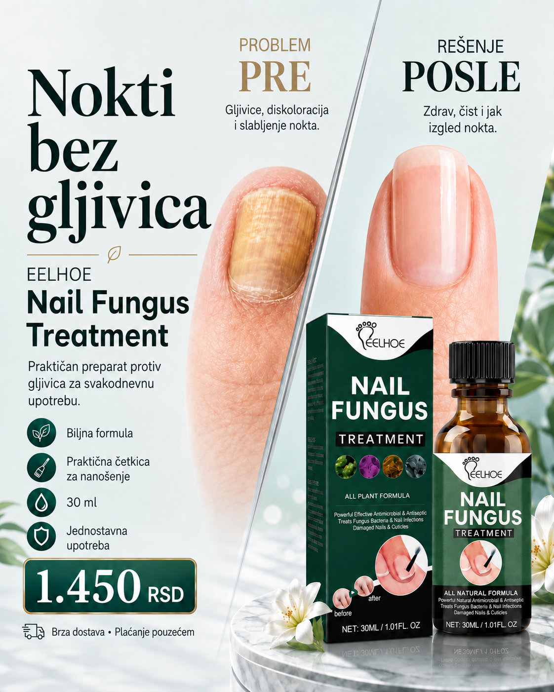 EELHOE Nail Fungus Treatment – nega noktiju 30 ml