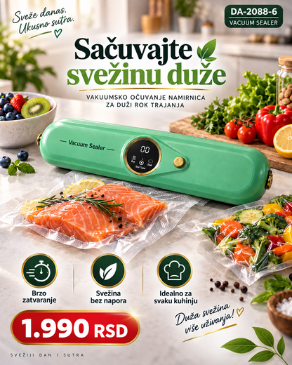 Vakuum Aparat za Pakovanje – Praktično Čuvanje Namirnica | Zelena Varijanta