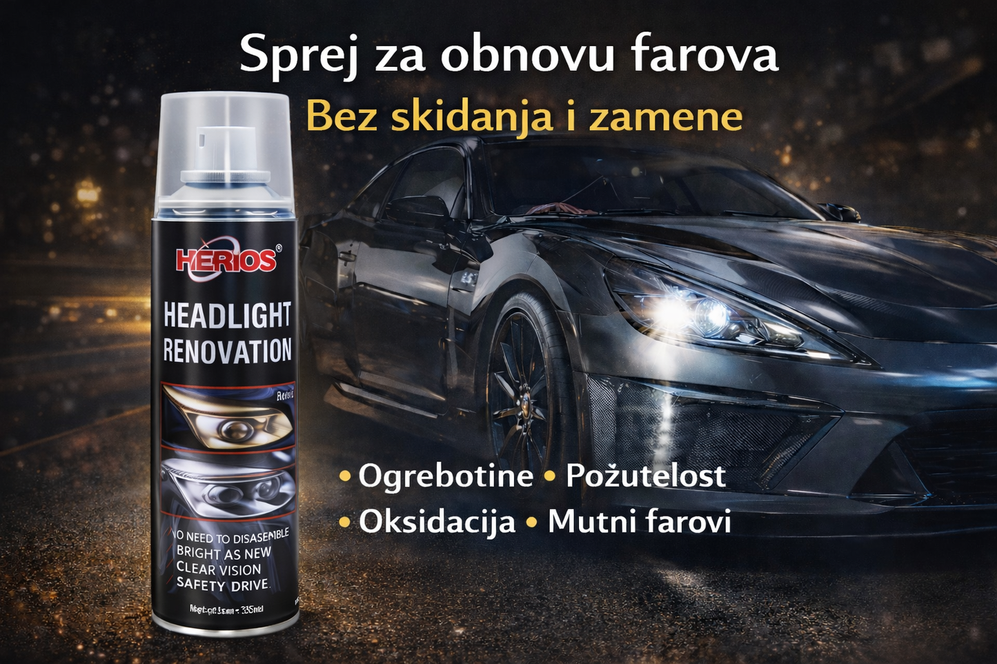 Herios sprej za poliranje i obnovu farova