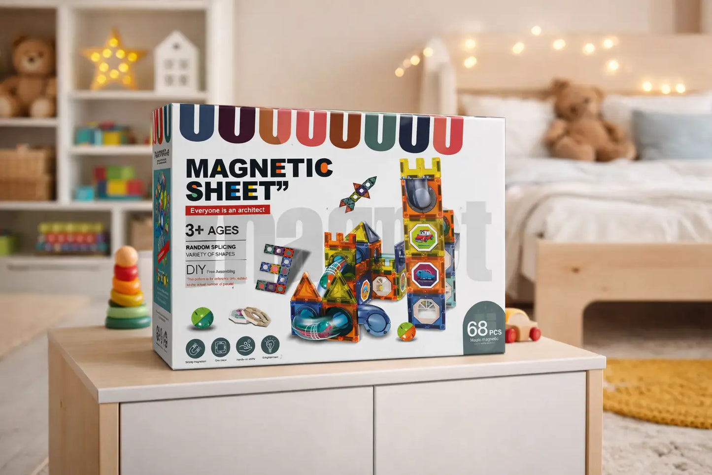 Magnetne Kocke sa Toboganom i Lopticama – Edukativni Set za Igru i Razvoj