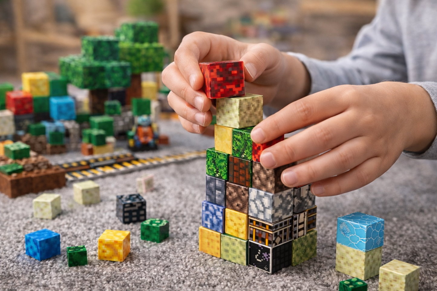Magnetne 3D kocke CRAFTBLOCK "Minecraft"