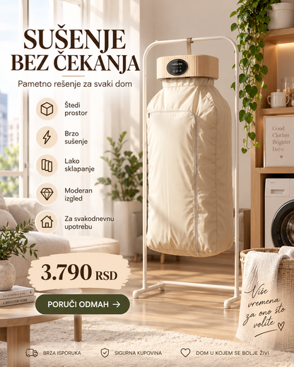 Prenosiva sušilica za odeću – kompaktno sušenje garderobe kod kuće
