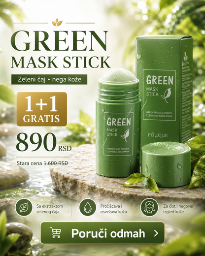 Green Mask Stick – maska za lice u stiku sa zelenim čajem | 1+1 GRATIS