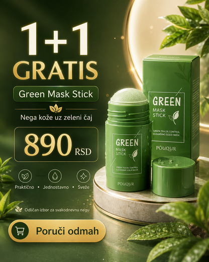 Green Mask Stick – maska za lice u stiku sa zelenim čajem | 1+1 GRATIS