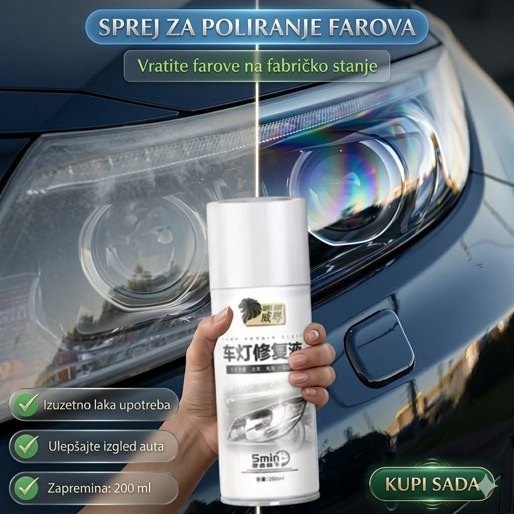 Sprej za poliranje farova MANGO
