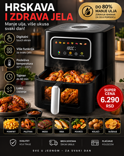AirFry Vision 6.5L friteza na vruć vazduh sa prozorom