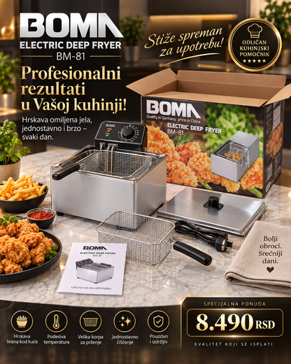 BOMN BM-81 električna friteza - sadržaj pakovanja