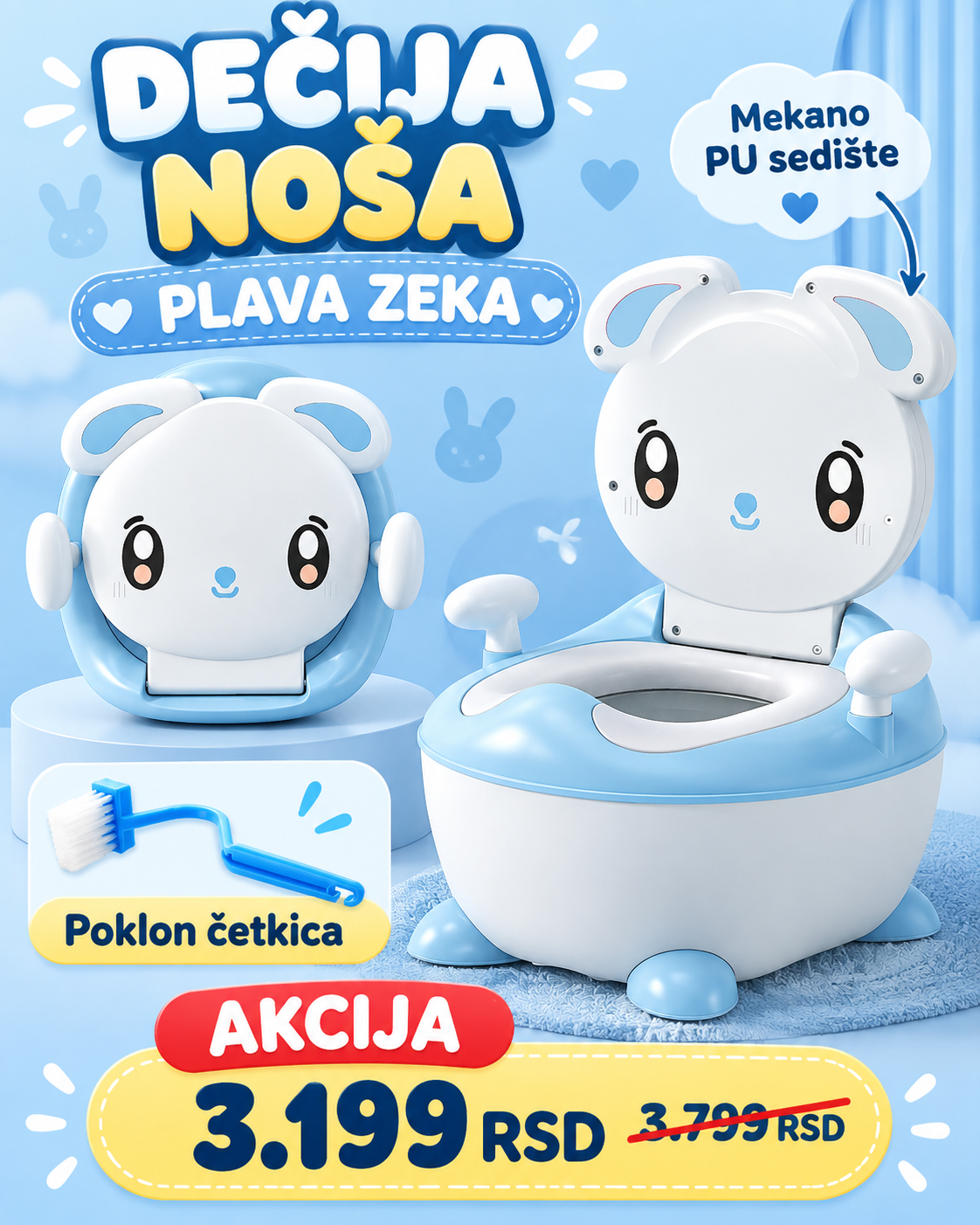Dečija noša Plava zeka - akcija 3.199 RSD