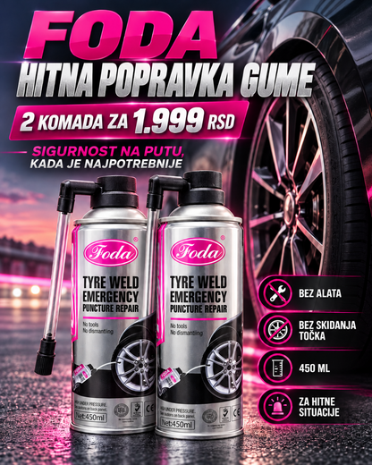 FODA sprej za hitnu reparaciju gume - 2 x 450 ml