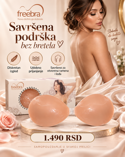 Freebra samolepljivi nevidljivi brushalter za otvorena leđa