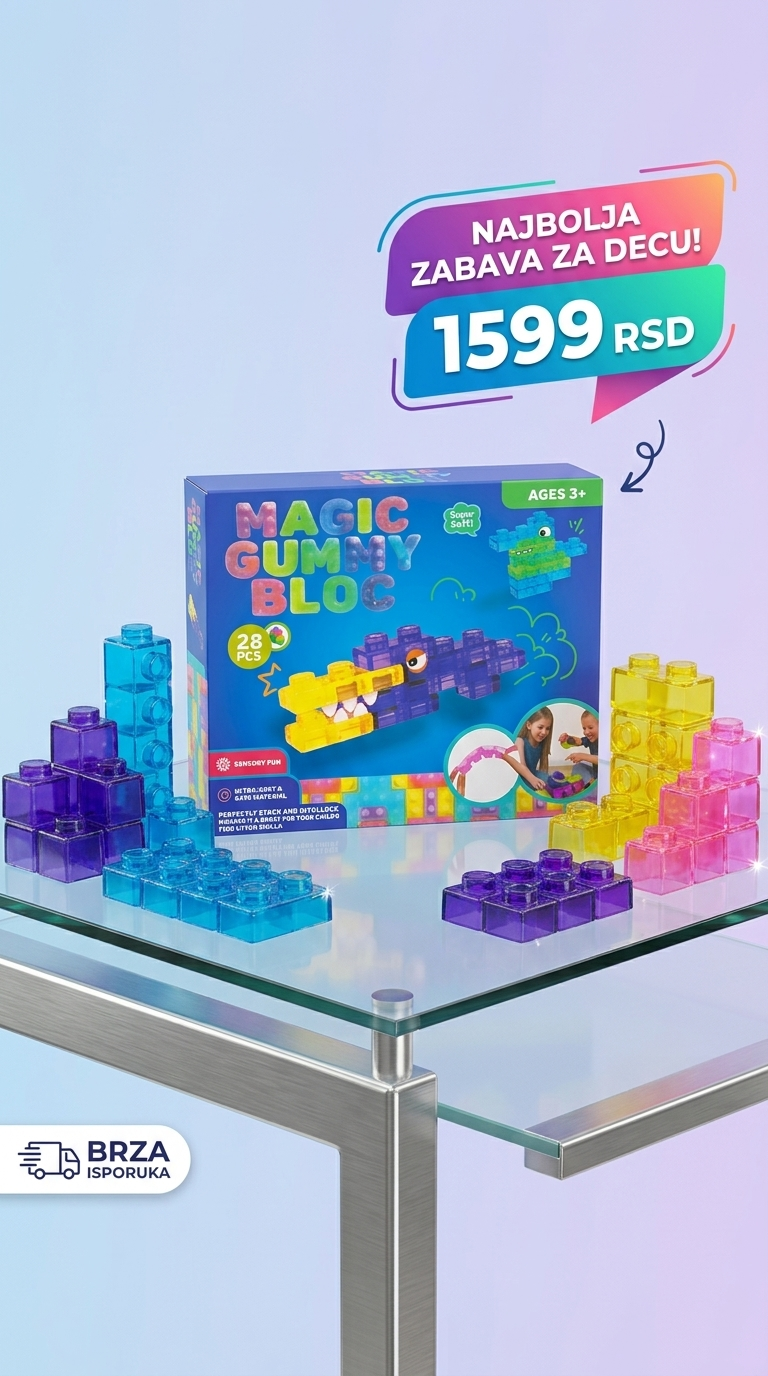Magic Gummy Bloc – mekane gumene kockice 28 komada