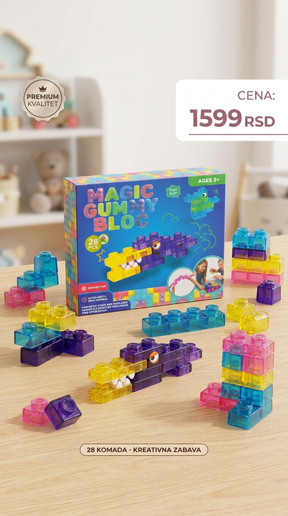 Magic Gummy Bloc – mekane gumene kockice 28 komada