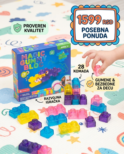 Magic Gummy Bloc – mekane gumene kockice 28 komada