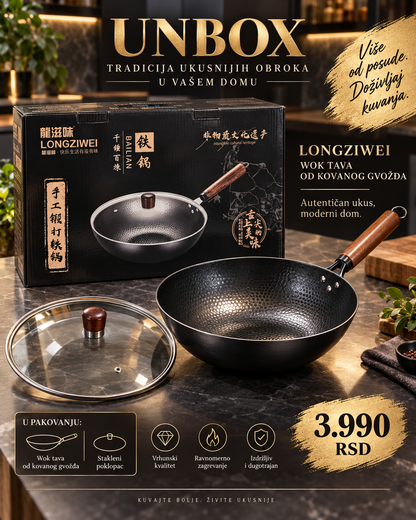 LONGZIWEI wok tiganj - unboxing i pakovanje