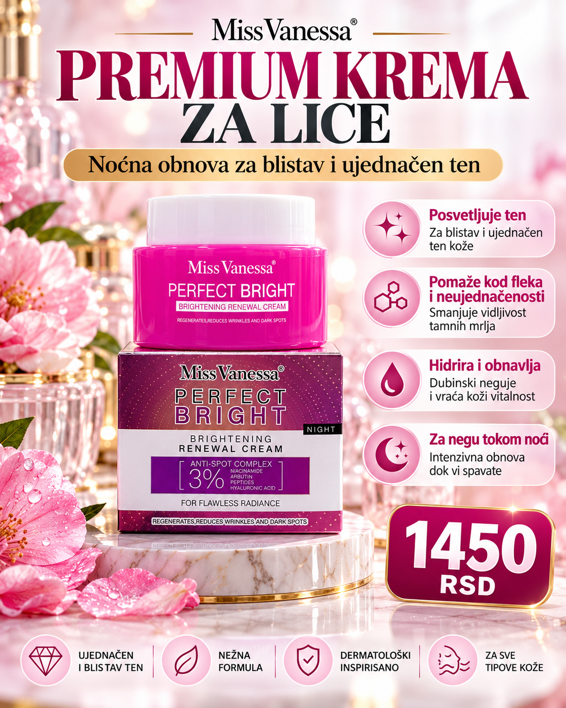 Miss Vanessa Perfect Bright Brightening Renewal Cream