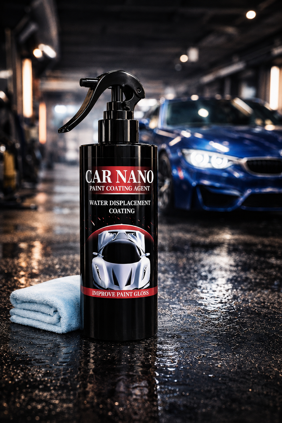 Nano sprej za zaštitu vozila 1+1 gratis sa dve mikrofiber krpe – hidrofobna zaštita laka, dubok sjaj i lakše pranje automobila