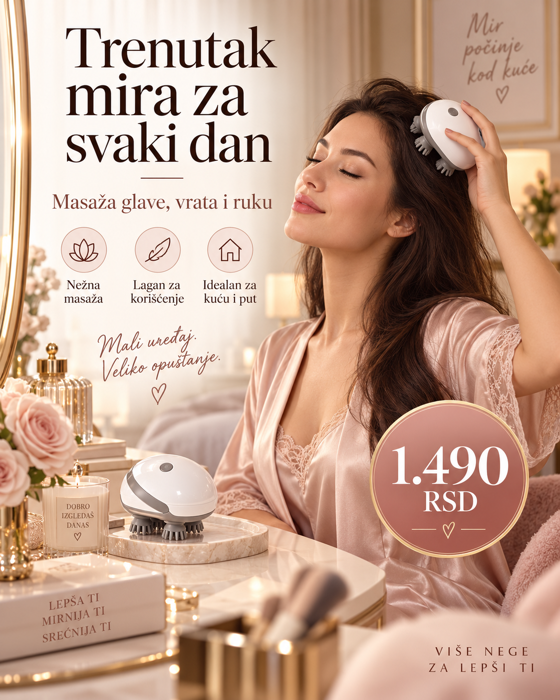 Masažer za glavu vrat i ruke