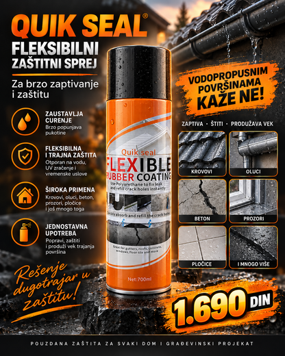 Quik Seal vodonepropusni sprej za krovove i oluke
