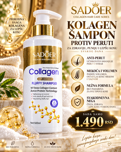 SADOER Collagen šampon 500 ml - nega kose